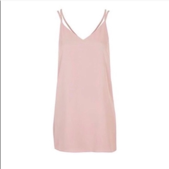 Topshop Pink Double Strap Tank Slip Dress - Picture 3 of 7